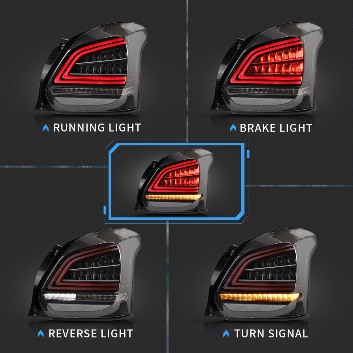 Vland Taillights For SUZUKI SWIFT YAB-SW-0306C(3)