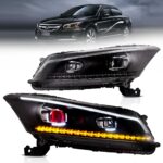 08-12 Honda Accord Sedan 8th Gen Vland Projector Headlights YAA-HD-0145A-demon