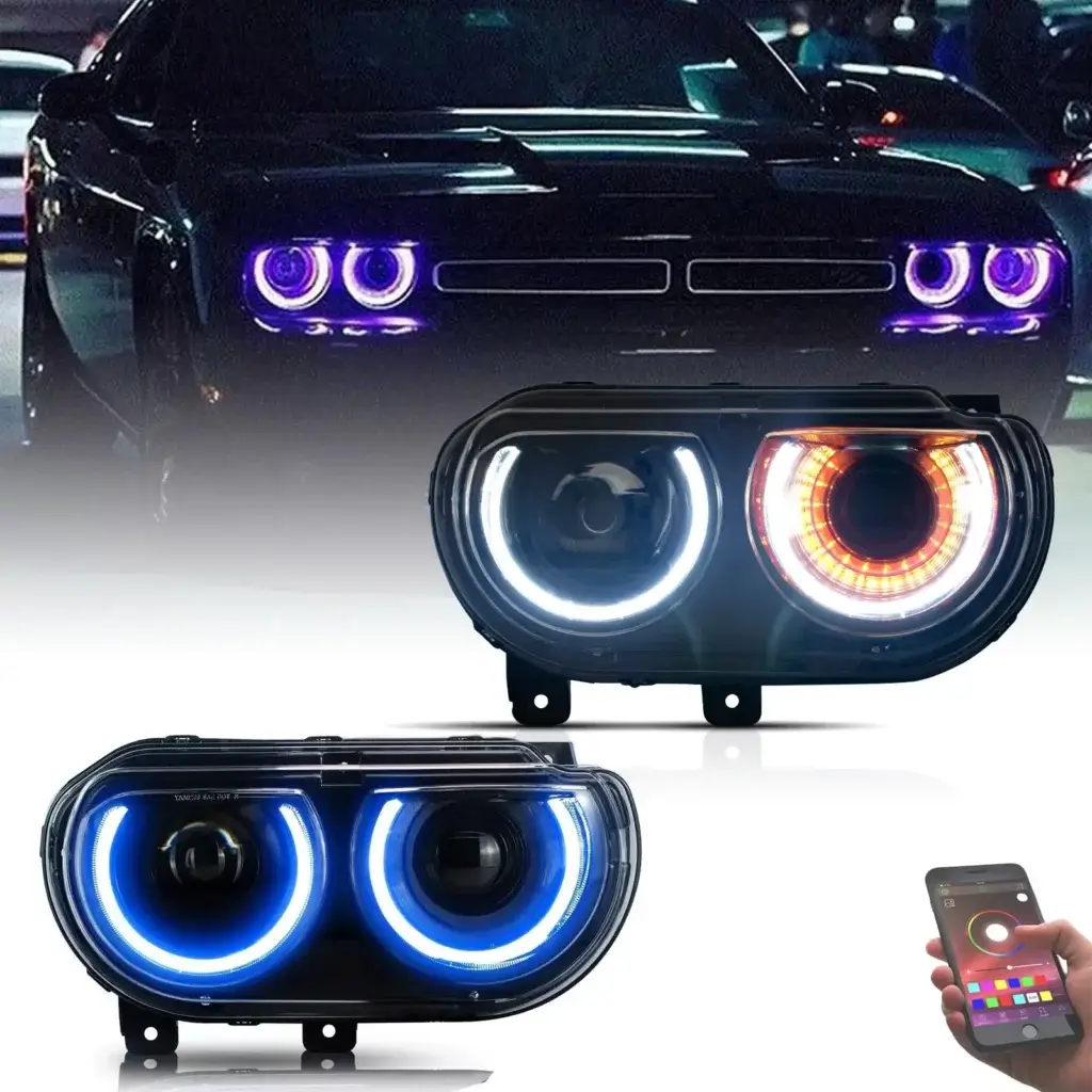 08-14 Dodge Challenger Vland RGB HeadLights YAA-DG-0299-2P21A-7C