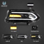 15-23 Dodge Charger Vland Dual Beam Projector HeadLights Black YAA-XCHR-2033-2P41A (2)