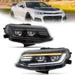 16-18 Chevrolet Camaro & 19-24 Camaro ZL1 Vland LED Dual Beam Projector HeadLights YAA-CMR-2048A-1P31A