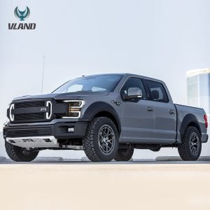 VLAND Black LED Headlight Assembly Kit For 2018-2020 Ford F150 XLT, XL, SSV & King Ranch - Hi/Lo Beam