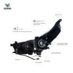 Vland HeadLights For 13-17 Toyota Corolla 11th Gen(E170) YAA-KLL-0257 GWBC (4)