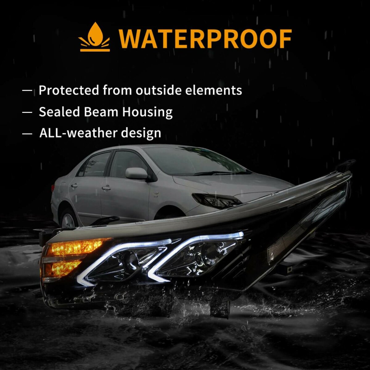 Vland HeadLights For 13-17 Toyota Corolla 11th Gen(E170) YAA-KLL-0257 GWLZ (6)