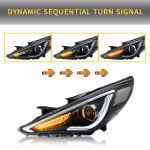 Vland Headlights For 11-14 Hyundai Sonata 6th Gen (YF) Facelift Sedan YAA-SNT-0171B (3)