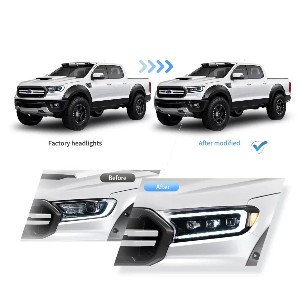 Vland Headlights For 15-24 Ford Ranger YAA-RG-0319A-NP31C (5)