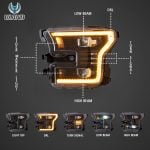 Vland headlights for 15-17 Ford F150 13th Gen YAX-F150-6010A-15(3)