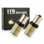 2 Pcs Vland 1156 LED Turn Signal Light Bulb Amber P21W 2800LM 144SMD