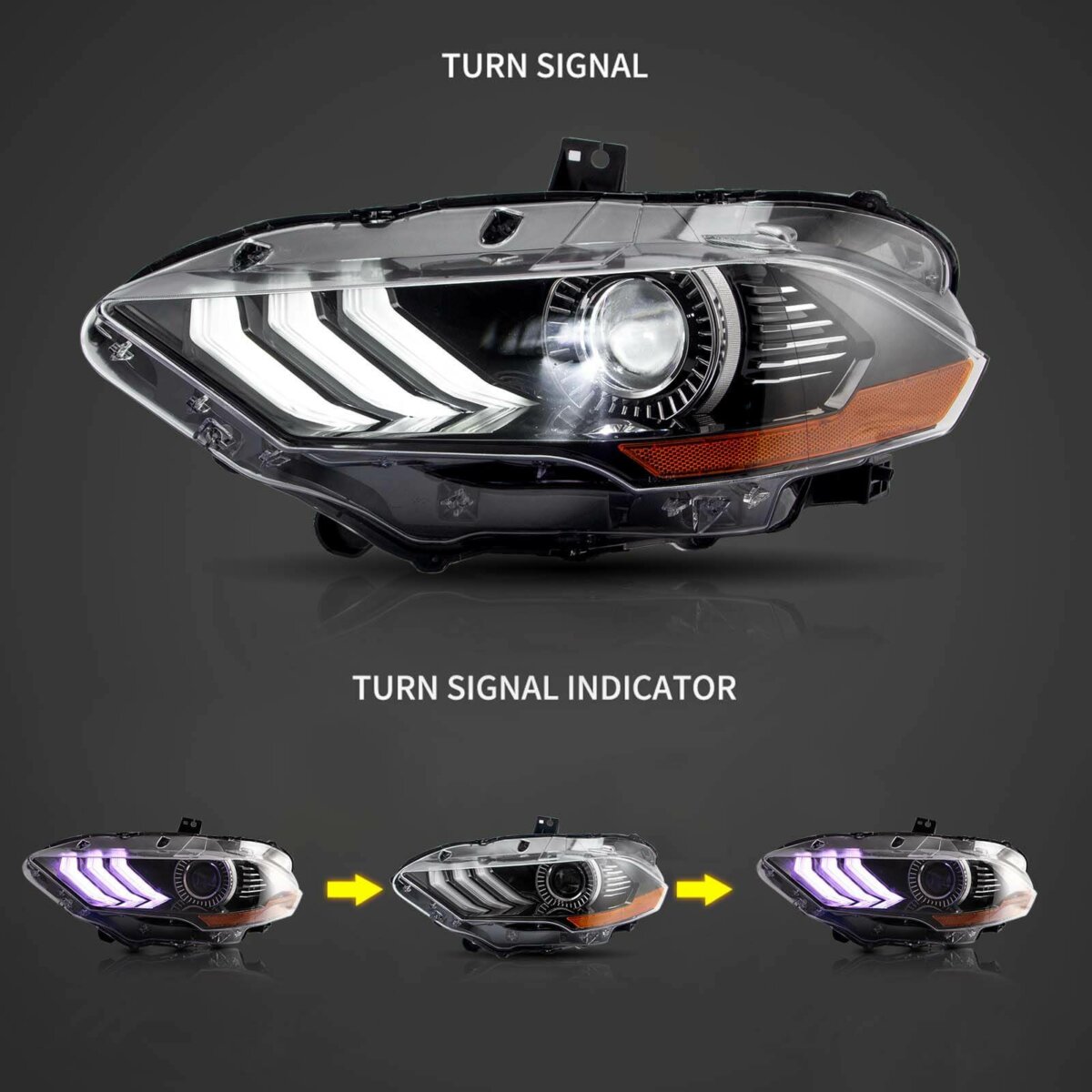 Vland HeadLights For 18-up Ford Mustang 6th Gen YAA-XMT-2037-Pro (11)