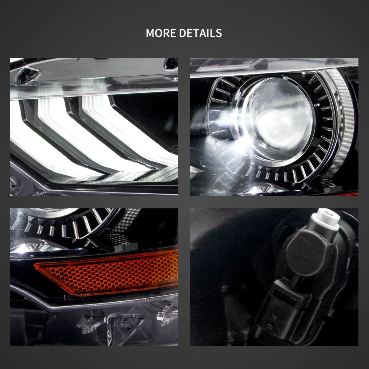 Vland HeadLights For 18-up Ford Mustang 6th Gen YAA-XMT-2037-Pro (6)
