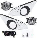 Vland Chrome Fog Lights Cover Switch Wiring(Bulbs Included)(US Available) For 12-14 Toyota Camry XV50 Regular models YFL-CMY-TY4046 (3)