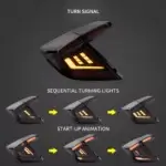 16-21 Honda Civic 10th Gen (FK4FK7FK8) Hatchback Vland II LED Tail Lights YAB-SY-0377A-DS1YC