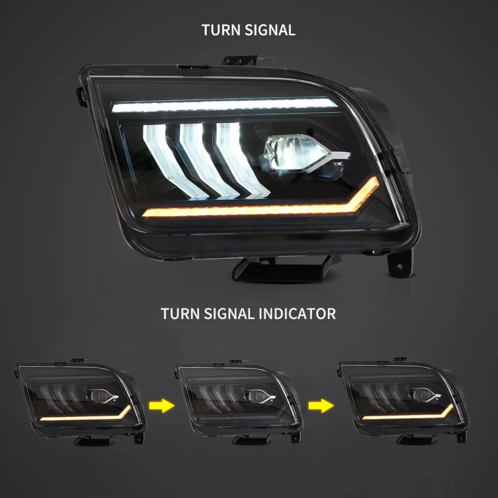 Vland Headlights For 05-09 Ford Mustang 5th Gen (S-197 I) Pre-Facelift YAA-LMT-0358A (2)