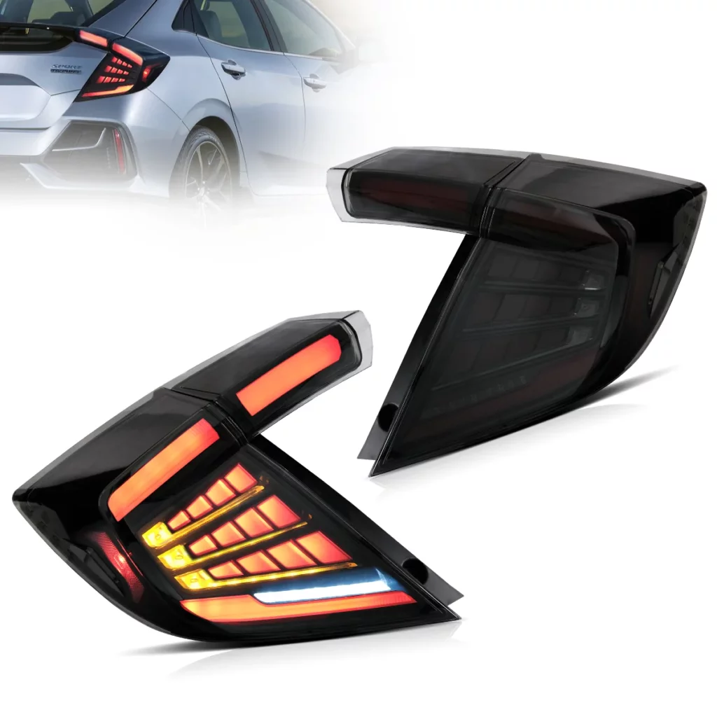 Vland Tail Lights For 16-21 Honda Civic 10th Gen YAB-SY-0377-DS1YC