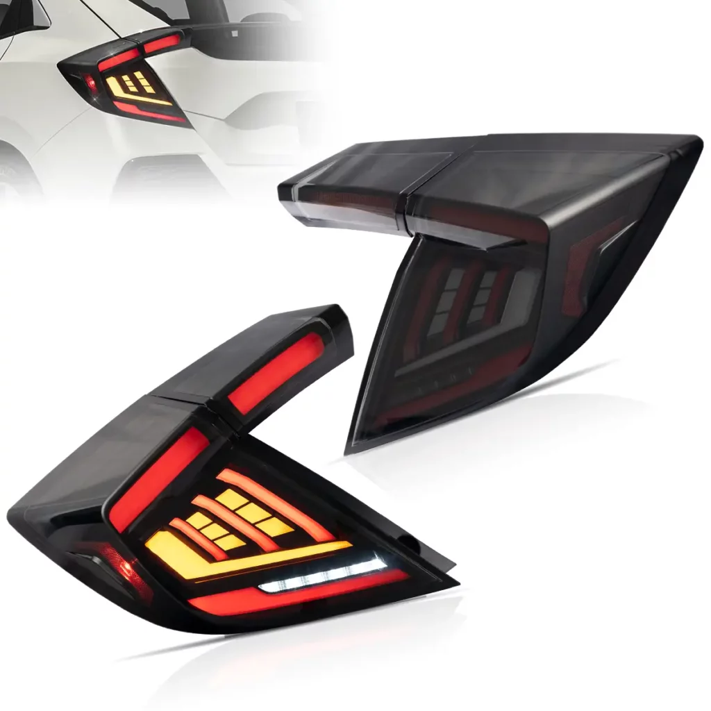 Vland Tail Lights For 16-21 Honda Civic 10th Gen YAB-SY-0377A-DS1YC