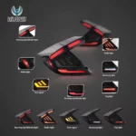 Vland Tail Lights For 16-21 Honda Civic YAB-SY-0377A-20