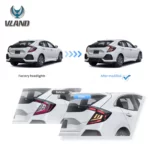 Vland Tail Lights For 16-21 Honda Civic YAB-SY-0377A-20