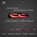 Vland Taillights For 16-18 Chevrolet Camaro YAB-CMR-0278B R (2)