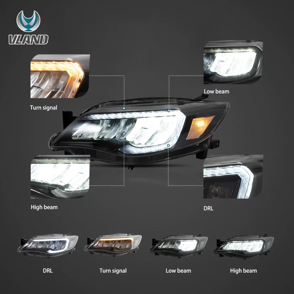Vland Headlights For 08-14 Subaru Impreza WRX YAA-WRX-0372 (3)