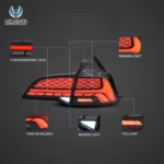 Vland Tail Lights For 17-22 Tesla Model 3 & 20-22 Tesla Model Y YAB-MD3-0388A (3)