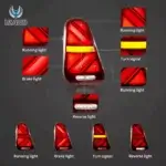 01-06 Mini R Series 1th Gen(R50 R52 R53) Vland LED Tail Lights Red lens YAB-MN-0507-RC1YC (2)
