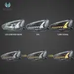 08-17 Mitsubishi Lancer Evo X Vland Dual Beam Projector Headlights with Demon Eyes Black - Image 3
