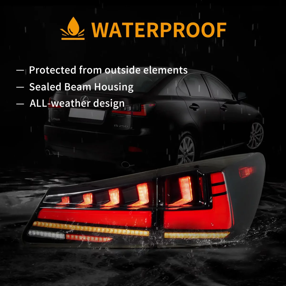 Vland Tail Lights For 06-12 Lexus IS Series YHB-IS-8079 (8)
