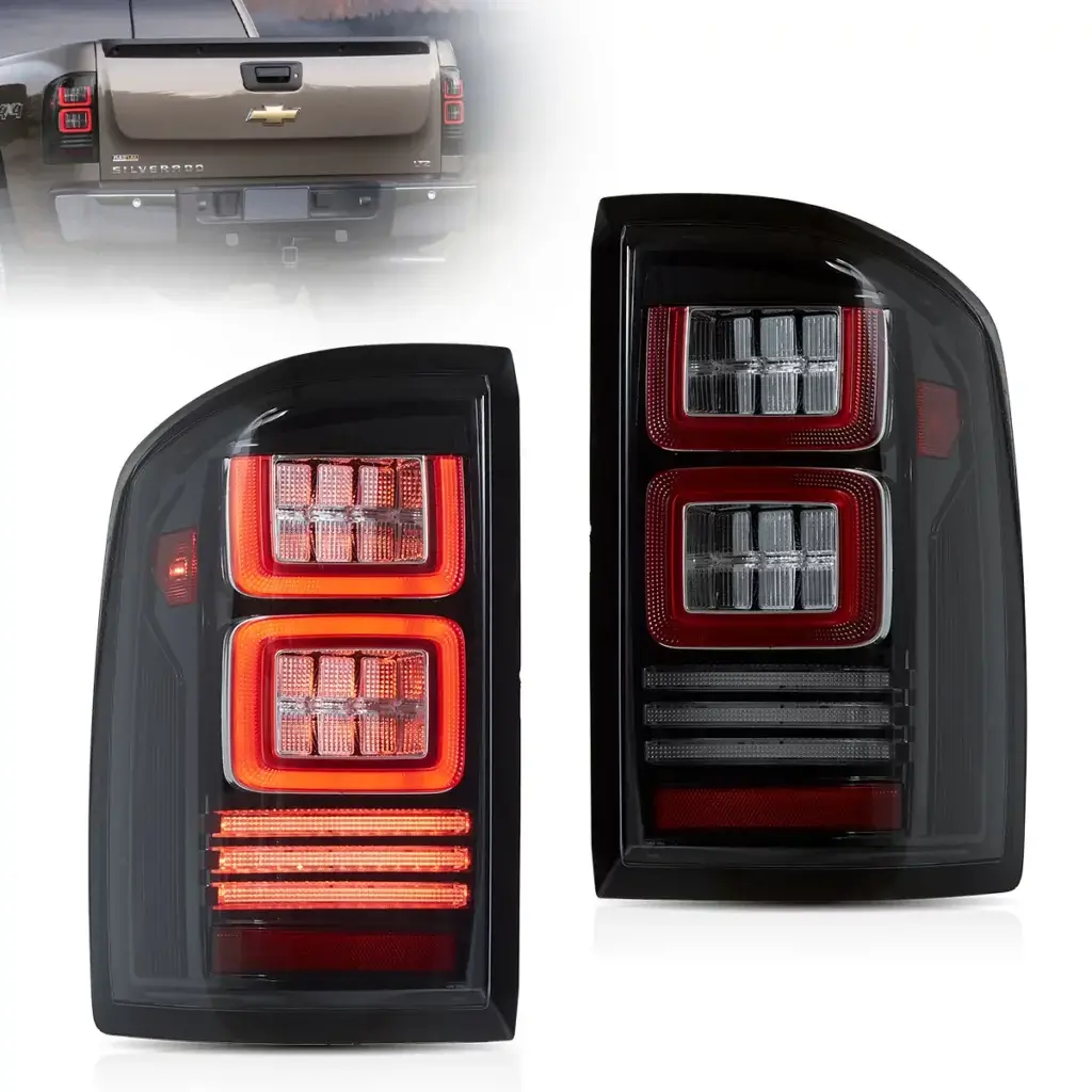 Vland Tail Lights For 07-13 Chevrolet Silverado 1500 2500HD 3500HD & 07-14 Sierra (Denali) 3500HD Dually YAB-SVR-0354A-TM2RA (1)