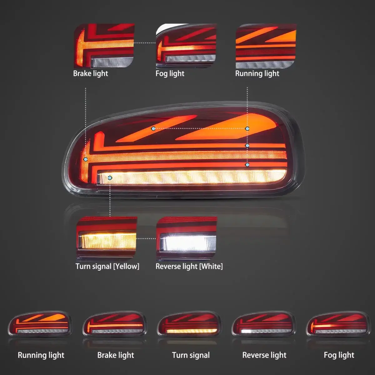 Vland Tail lights For 15-23 Mini Cooper Clubman F54 LCL F54 F54N YAB-MN-2060 (4)