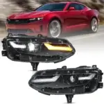Vland 19-24 Chevy Camaro LED Headlights With Dual Beam Projector