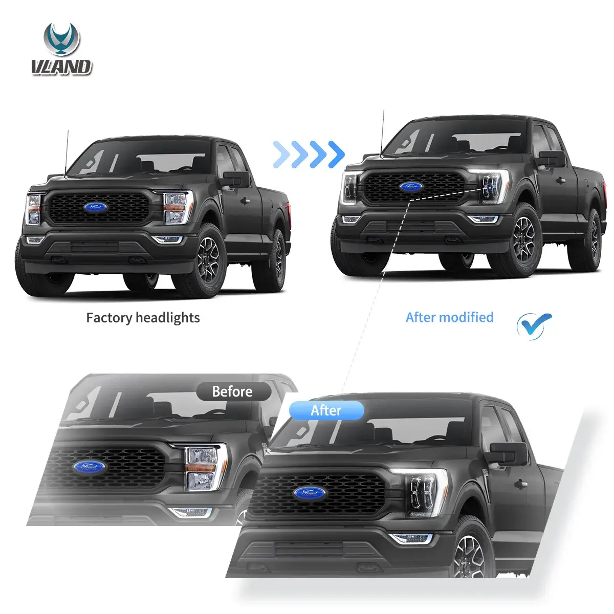 thumbnail image 2 of AMP Research 76252-01A 21-23 Ford F150 Hybrid/Lighting ONLY Power Step - Plug N Play 2 of 10