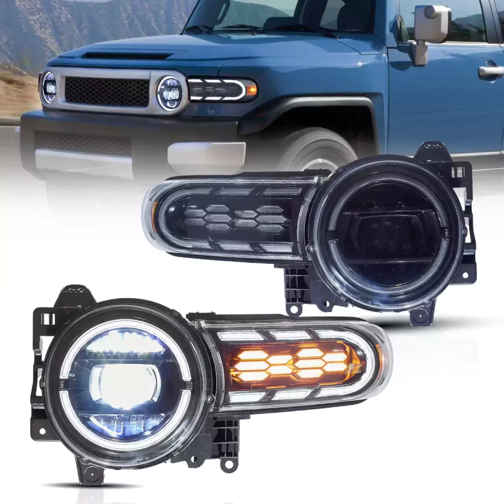06-23 Toyota FJ Cruiser XJ10 Vland Full LED Upgrade Headlights YAA-FJ-0249B