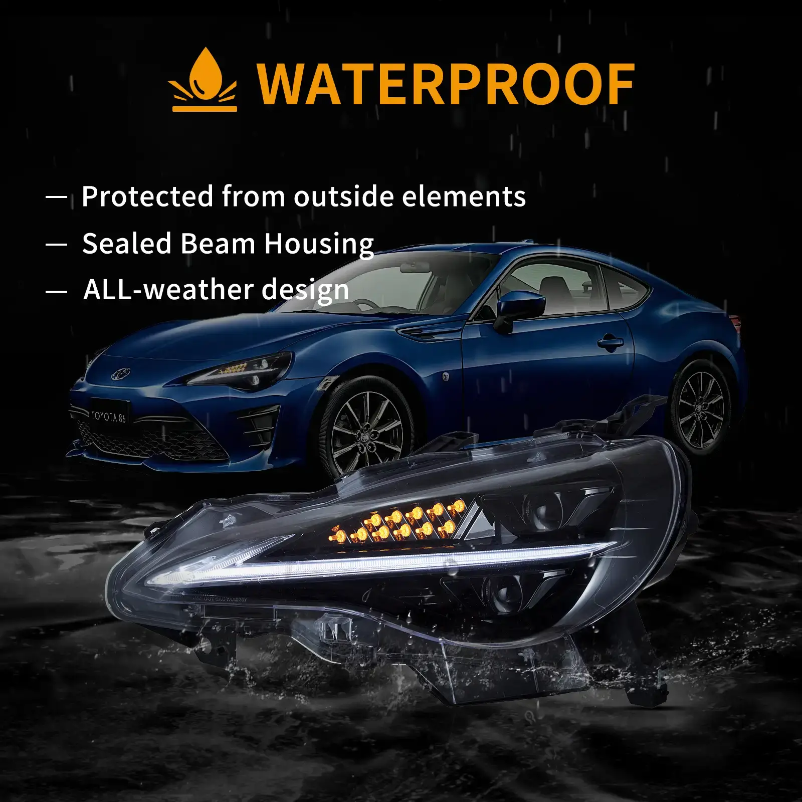 12–20 Toyota 86, Subaru Brz, Scion Frs Vland Full LED Headlight