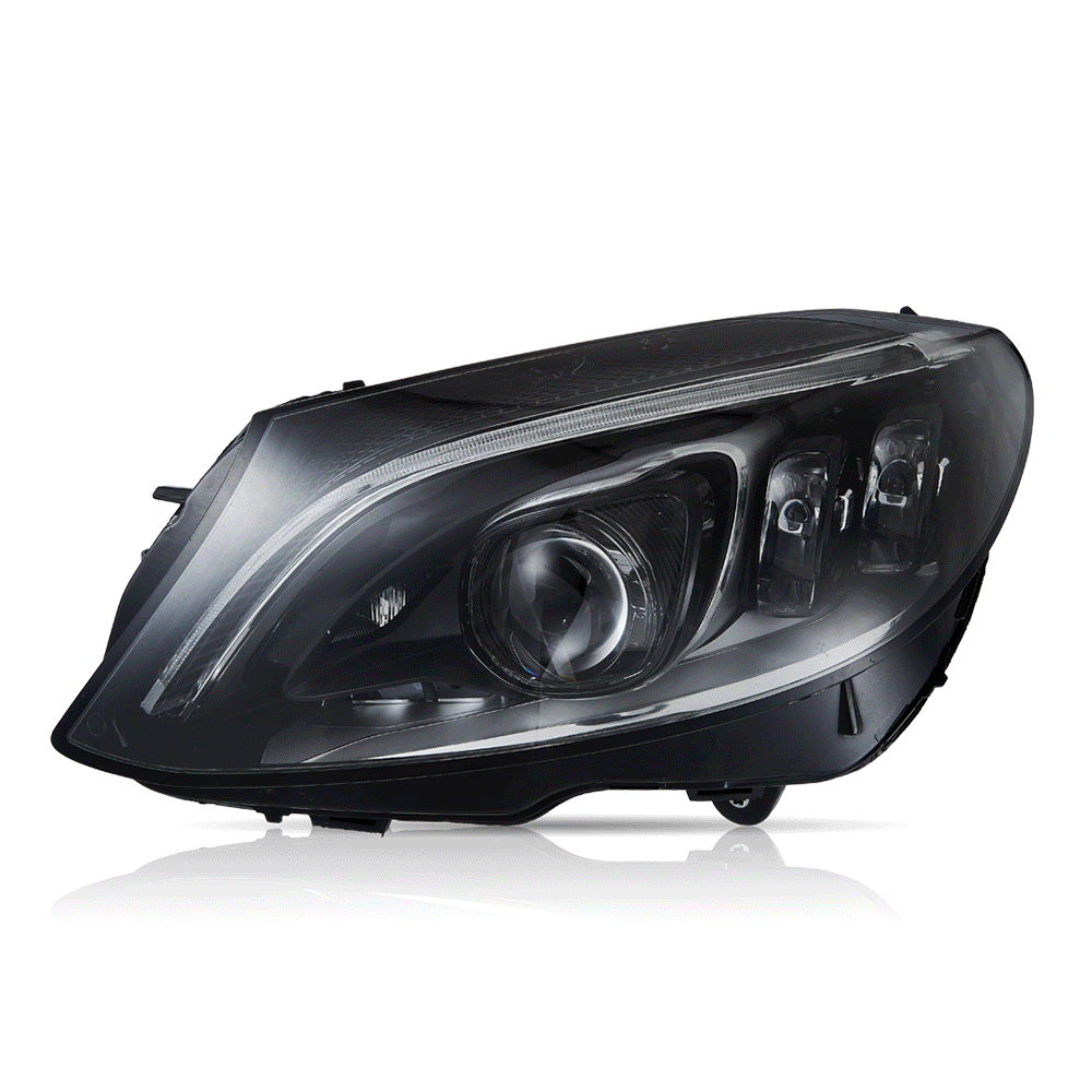 thumbnail interactive-video image 1 of Castblock Driver Side LED Headlight For 2015-2018 Mercedes C300 W205 - OEM Style 1 of 6