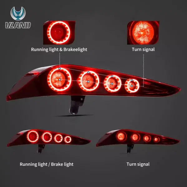 Vland-Tail-Lights-For-19-24-Toyota-GR-Supra-A90-A91-YAB-SPR-0568-Red-Lens-with-Red-Turn Sight (2)