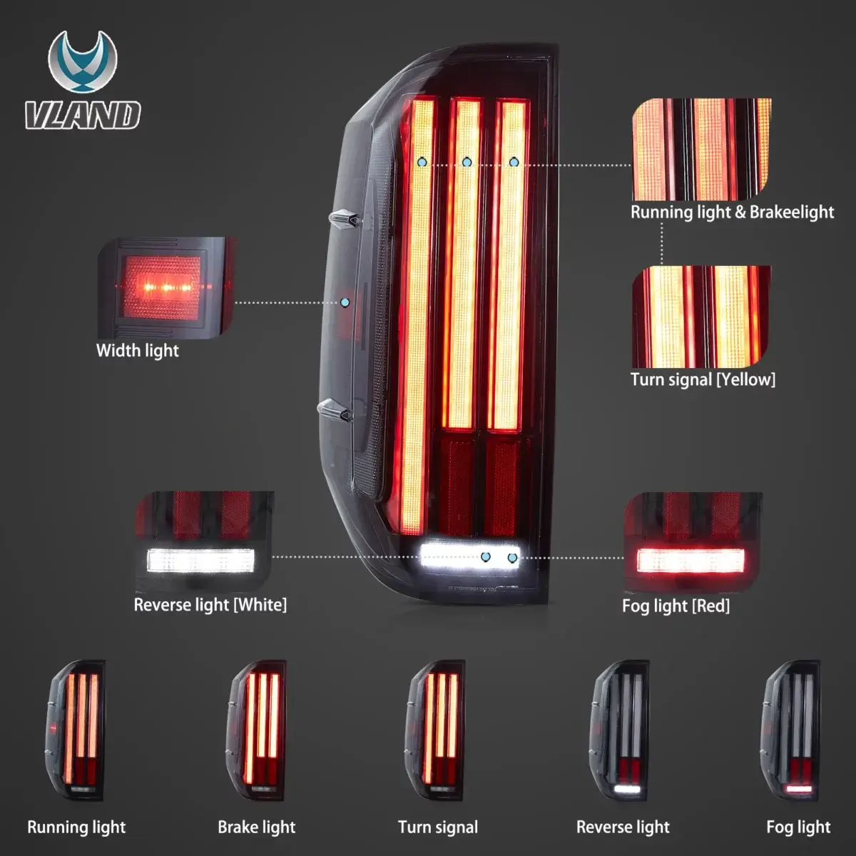 Vland Tail lights For 14-21 Toyota Tundra YAB-TDR-0551-DS1RC (1)