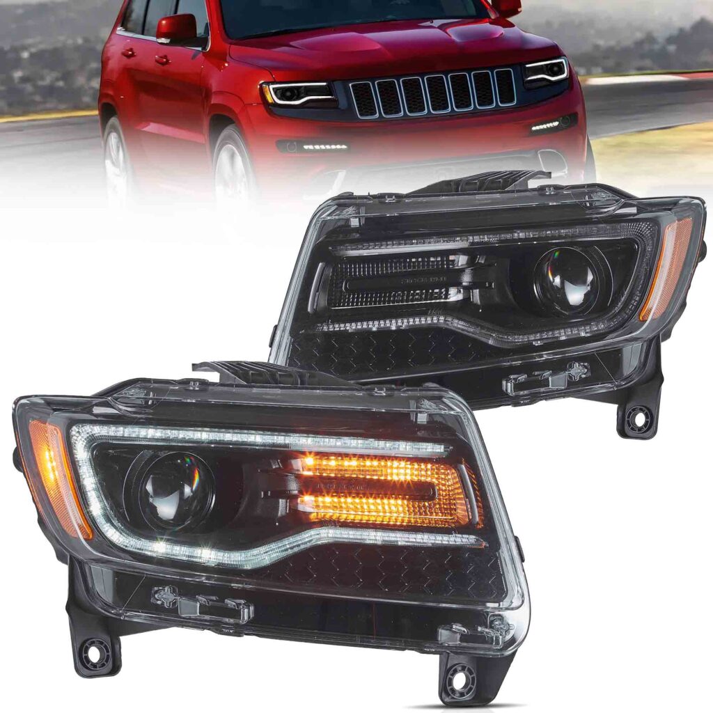 Vland 2011-2013 Jeep Grand Cherokee WK2 Headlights Black YAA-DQ-0509