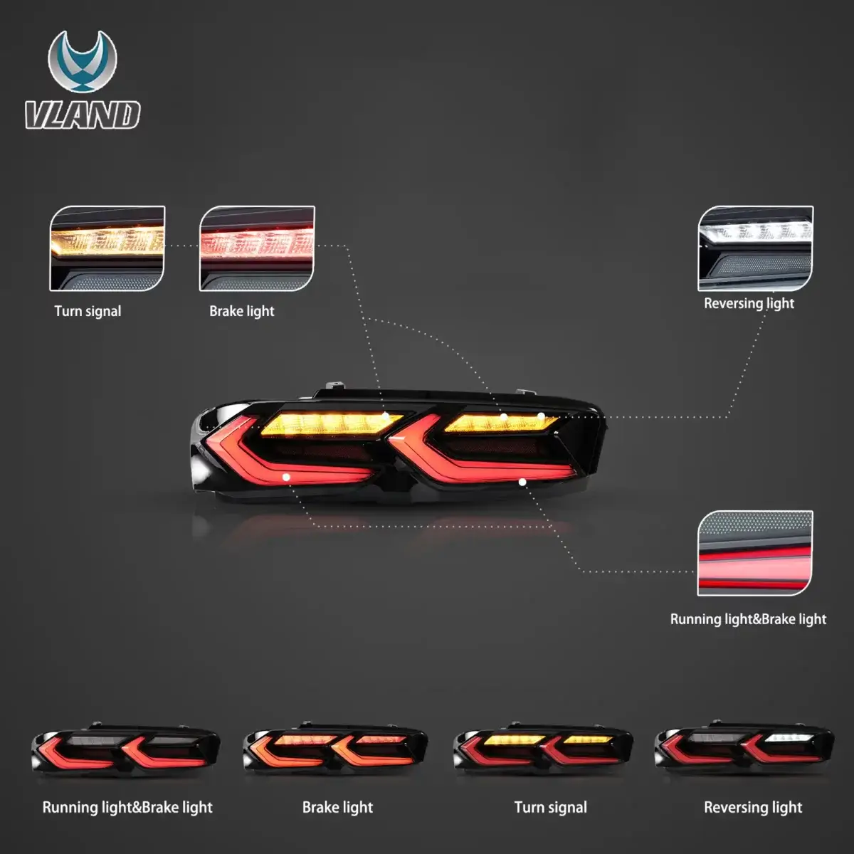 19-24 Chevrolet Camaro VLAND LED Tail Lights YAB-CMR-0510 (4)