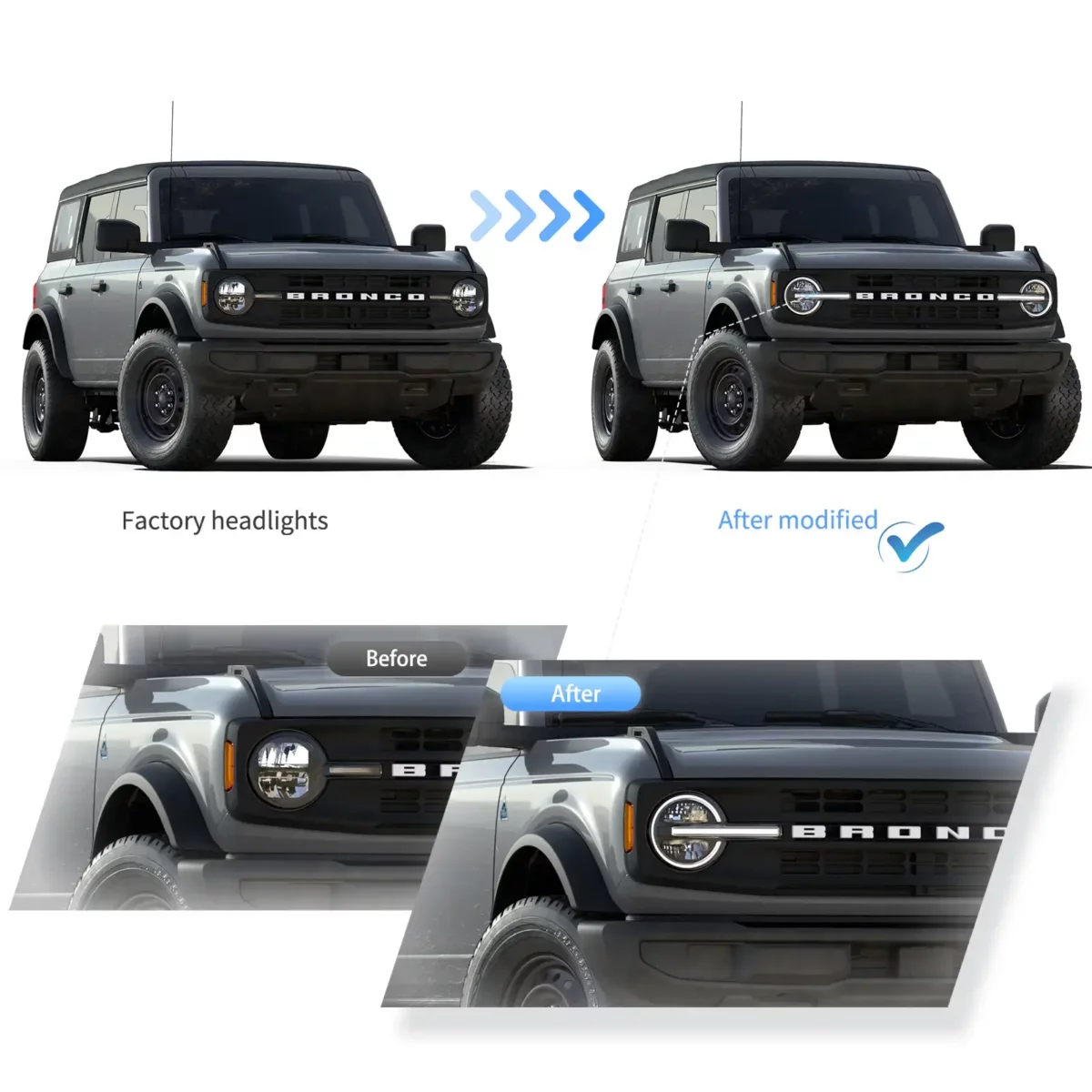 Vland Headlights For 20-up Ford Bronco YAA-BRC-2062 (4)