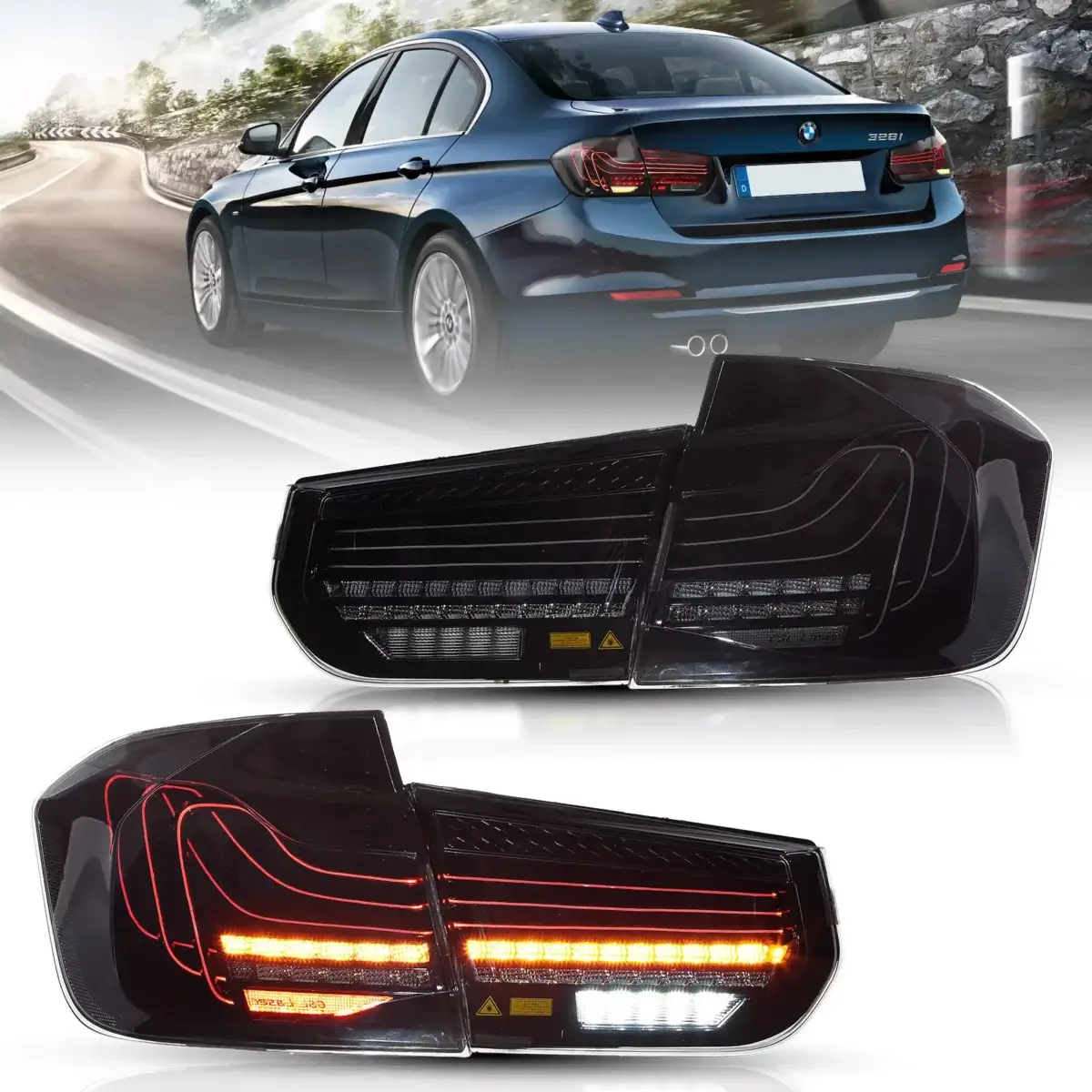 12-19 BMW 3 Series F30 F80 Vland Laser Tail Lights CSL Style YAB-BW3-0293B (1)