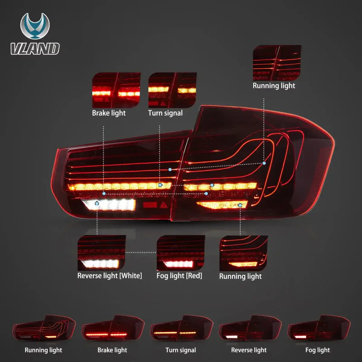 12-19 BMW 3 Series F30 F80 Vland Laser Tail Lights CSL Style YAB-BW3-0293B (13)