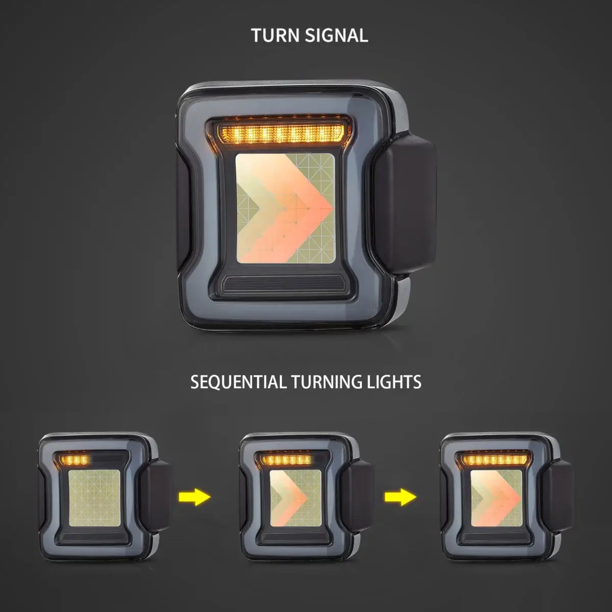 18-20 Jeep Wrangler JL JLU Vland OLED Tail Lights With Animation Effects YAB-MR-0314-OLED (2)