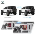 18-20 Jeep Wrangler JL JLU Vland OLED Tail Lights With Animation Effects YAB-MR-0314-OLED (5)