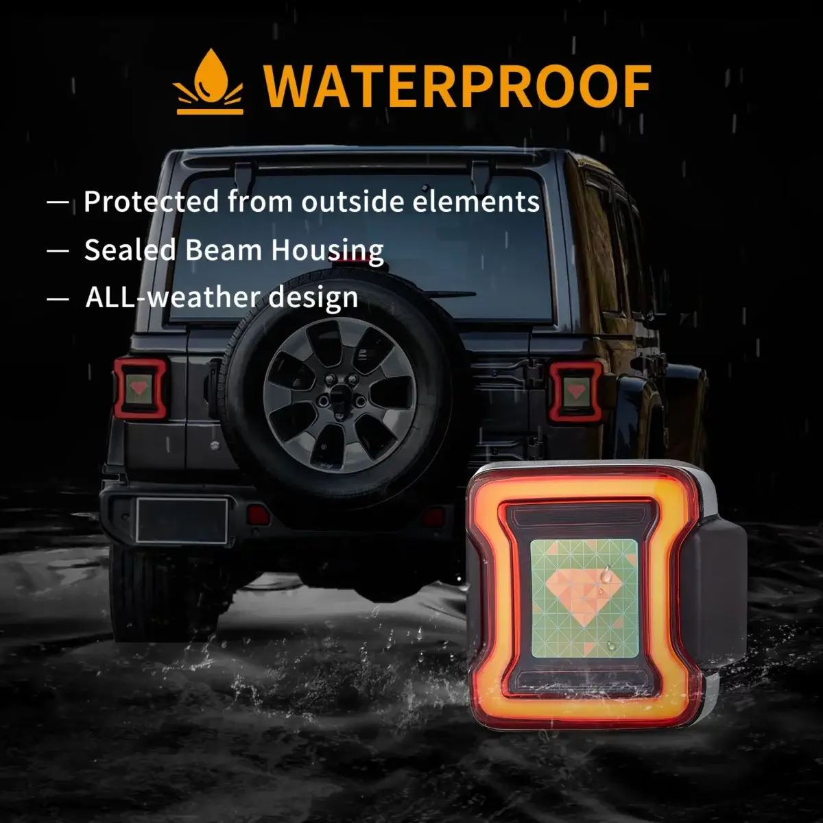 18-20 Jeep Wrangler JL JLU Vland OLED Tail Lights With Animation Effects YAB-MR-0314-OLED (7)