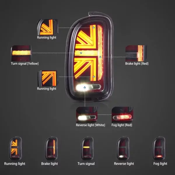 07-14 BMW Mini Cooper Clubman R55 Vland Tail Lights FULL LED YAB-MN-0584 (4)
