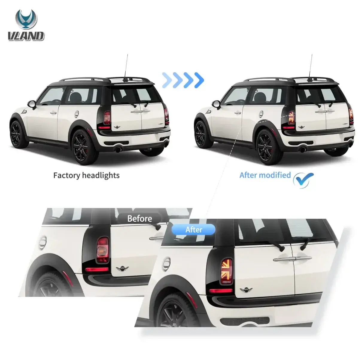 07-14 BMW Mini Cooper Clubman R55 Vland Tail Lights FULL LED YAB-MN-0584 (7)