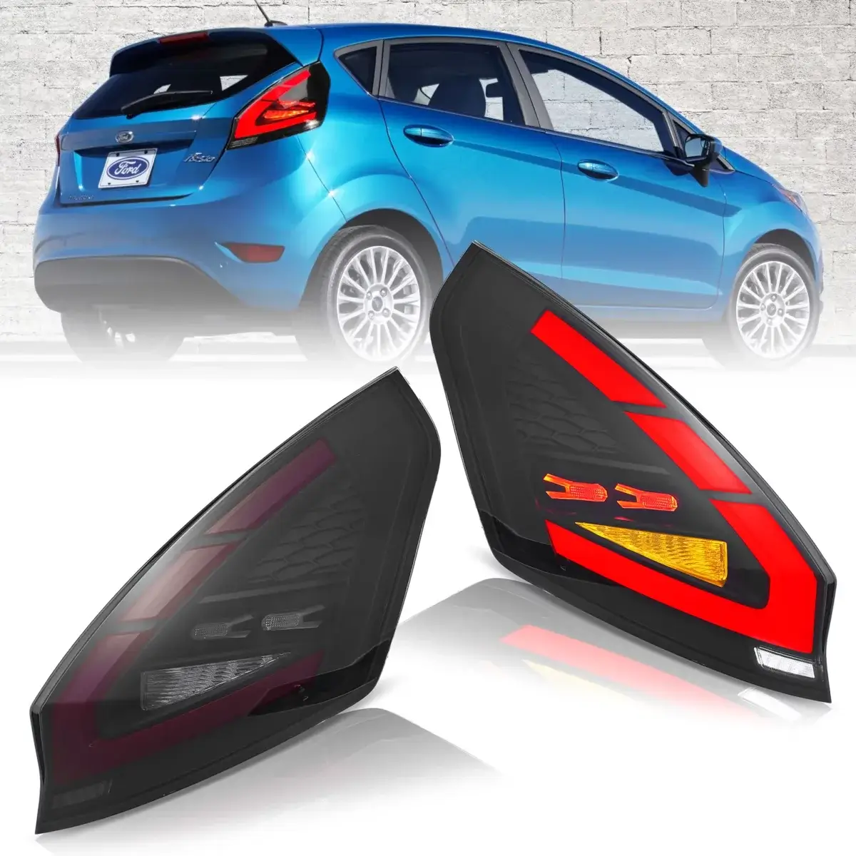 09-17 Ford Fiesta Hatchback Vland LED Tail Lights YHB-FD-8042 (11)