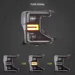 20-22 Ford F250 F350 F450 Super Duty Vland Full LED Headlights YAA-F250-2065-Turn indicator light