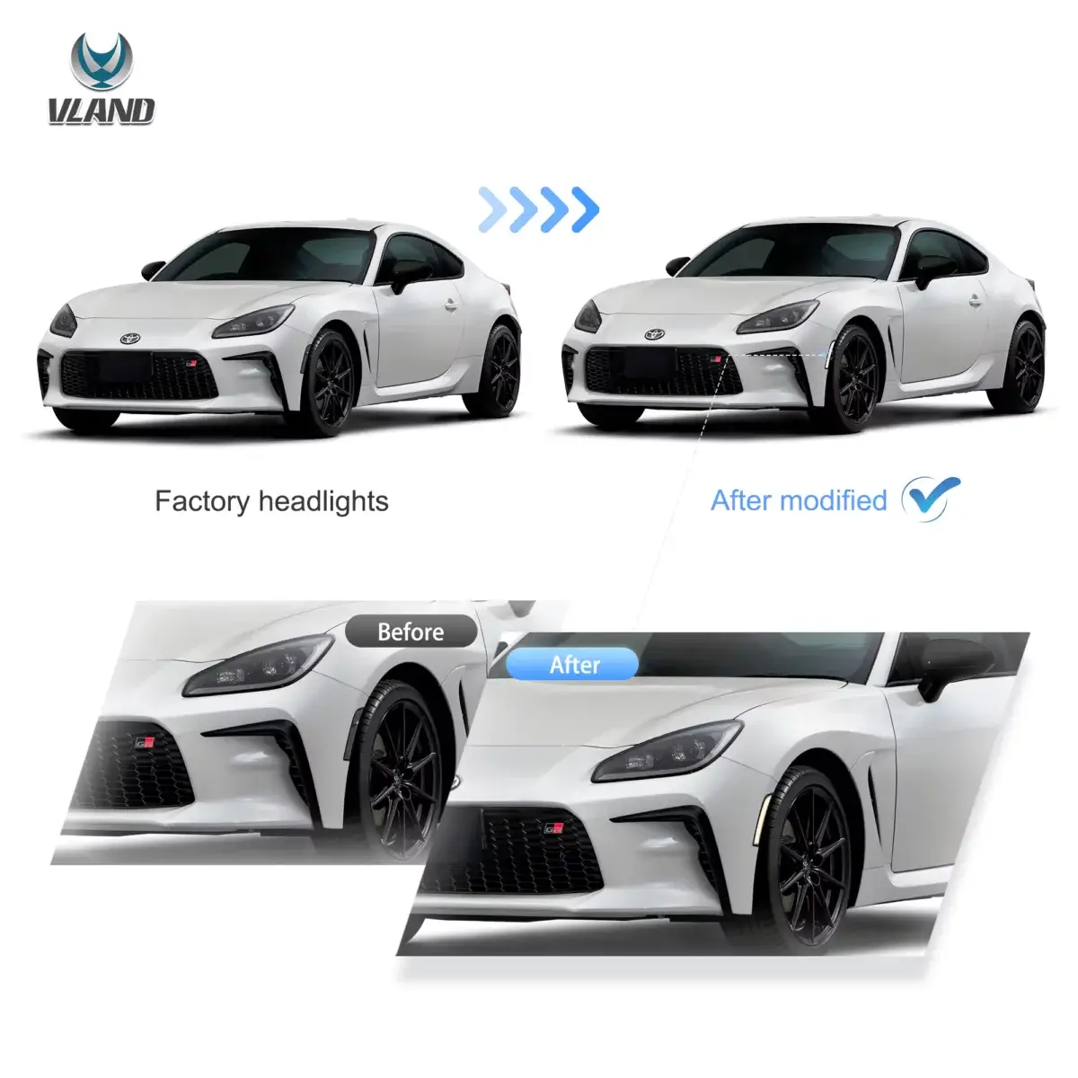 22-UP Toyota GR86Subaru BRZ ZN8ZD8 Vland LED Side Marker Lights YAF-86-5047 (4)
