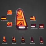 01-06 BMW Mini R50 R52 R53 Vland LED Tail Lights YAB-MN-0507A (5)